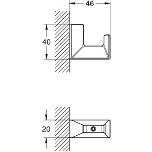 Крючок для ванной Grohe Selection Cube 40782000 хром