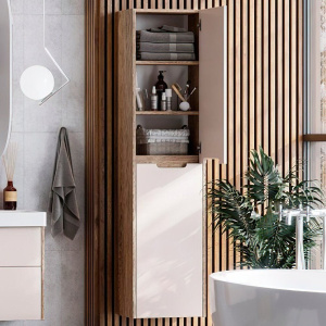 Шкаф-пенал AQUATON Оливия бежевый/дуб велл