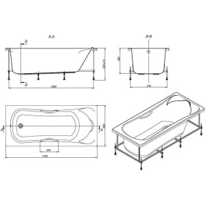 Ванна Roca BeCool ZRU9302852 170x80, акрил