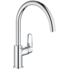 Смеситель для кухни GROHE BauFlow 31538001 с высоким C-образным изливом, хром