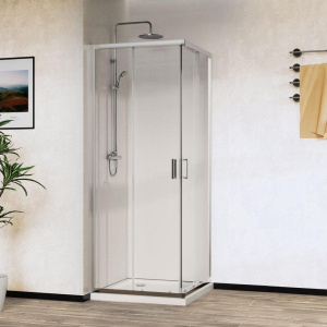 Душевой уголок Vincea City VSS-5CT8010CL 100х80 см, профиль хром, стекло прозрачное