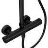 Душевая стойка Cersanit Brasko Black 63112 с термостатом, черная