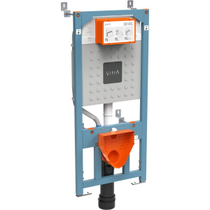 Система инсталляции для унитазов VitrA V12 762-5800-01 с кнопкой смыва Root Square 740-0411 черной