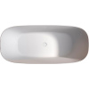 Акриловая ванна Abber AB9260 170x75 см, отдельностоящая, овальная, с каркасом, со сливом-переливом
