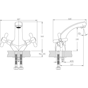 Купить Смеситель для раковины Haiba HB25 в Москве с доставкой Смеситель для раковины Haiba HB25