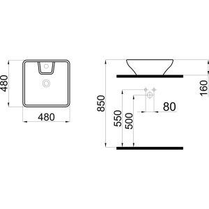 Купить Раковина STWORKI накладная 48 K0101-2485 в Москве с доставкой Раковина STWORKI накладная 48 K0101-2485
