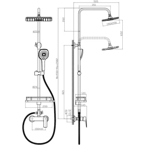 Душевая стойка Rossinka RS27 RS27-45