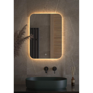 Зеркало Defesto Opti DF 2814S 50х70 с LED-подсветкой, 3000К, сенсорный выключатель