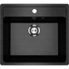 Комплект Мойка кухонная Ulgran U-104 -308 черная + Смеситель Domaci Равенна DCB 3015 черный, с гибким изливом