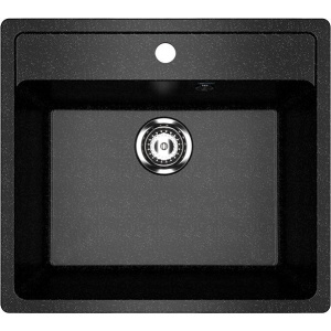 Комплект Мойка кухонная Ulgran U-104 -308 черная + Смеситель Domaci Равенна DCB 3015 черный, с гибким изливом
