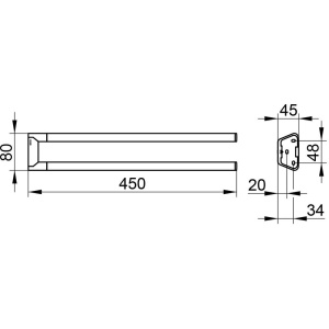 Полотенцедержатель Keuco Reva 12818370000 черный