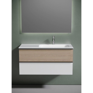 Мебель для ванной Sancos Delta 100 R дуб светлый, белый