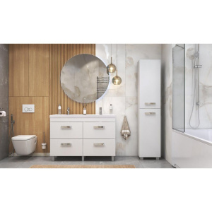 Шкаф-пенал Velvex Orlando 190, универсальный, белый матовый