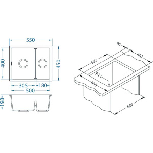 Мойка кухонная Alveus Omni Granital 50 beige