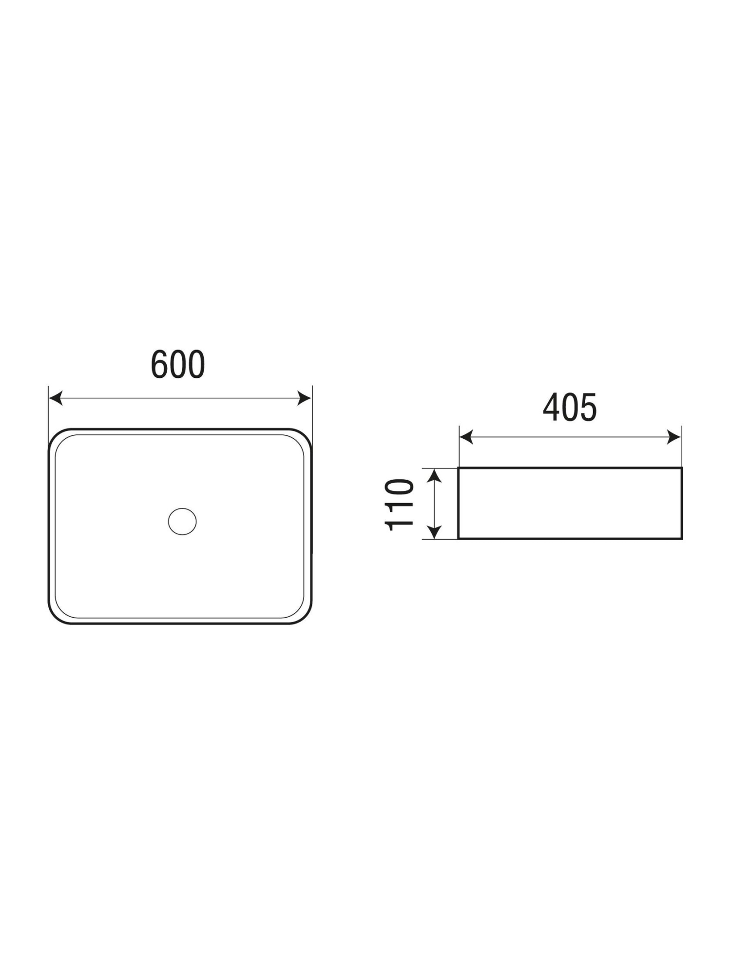 Раковина накладная матовая черная 600х405х110 WeltWasser ELBACH 2174 MB (10000004508)