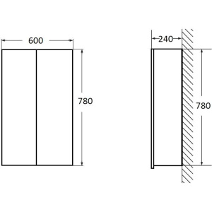 Шкаф Vod-Ok Тендер 60 подвесной, белый