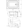 Акриловая ванна Aquanet Elba 00329639 100x70 см, с каркасом