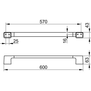 Держатель для полотенец Keuco Aveno 14601370600 черный