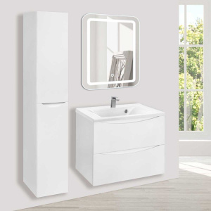 Купить Тумба с раковиной Vincea Mia 65 белая глянцевая в Москве с доставкой Тумба с раковиной Vincea Mia 65 белая глянцевая