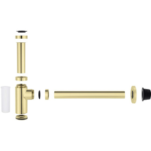 Сифон для раковины Aquatek AQ6012PG полированное золото