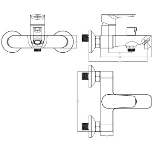 Смеситель для ванны с душем IDDIS Cloud CLOSB02I02WA