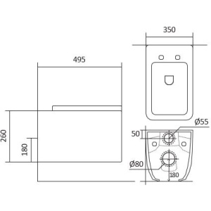 Унитаз подвесной с сиденьем микролифт Aquatek Либра New AQ1148N-00 безободковый