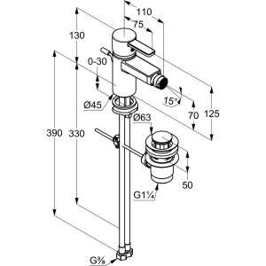 Смеситель для биде Kludi Zenta 385300575