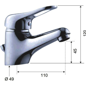 Купить Смеситель для раковины Remer Kiss K10 с донным клапаном в Москве с доставкой Смеситель для раковины Remer Kiss K10 с донным клапаном