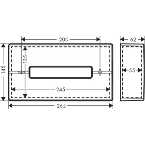 Бокс для салфеток Hansgrohe AddStoris 41774340 шлифованный черный хром