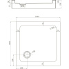 Поддон для душа Veconi Tezeo acrylic TZ-52 100x100, белый