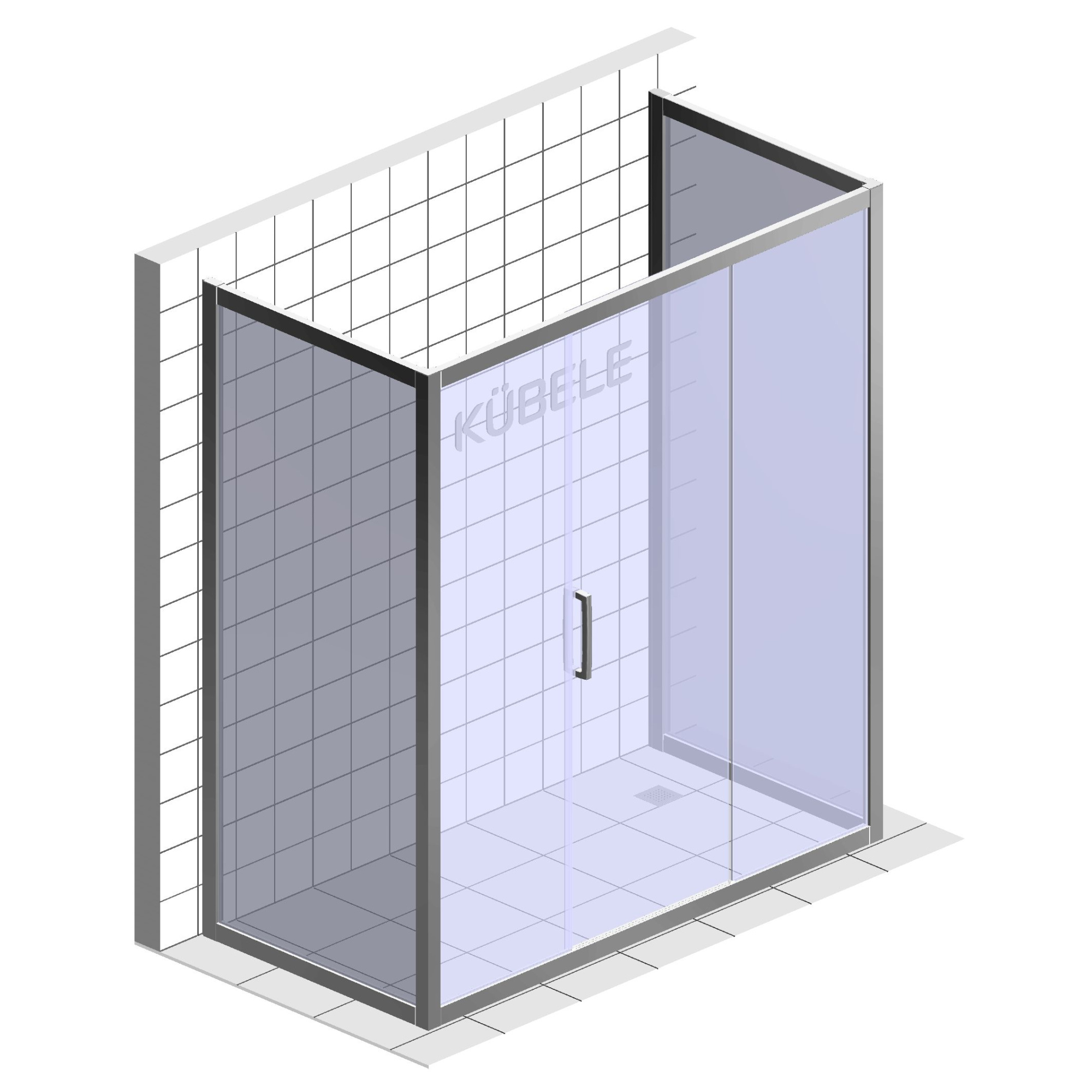 Душевой уголок Kubele DE019 R3U-MAT-BR 140х90 см, профиль бронза