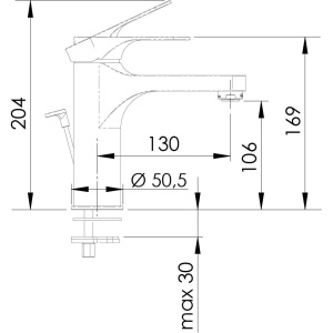 Смеситель для раковины Remer Class Line L10L