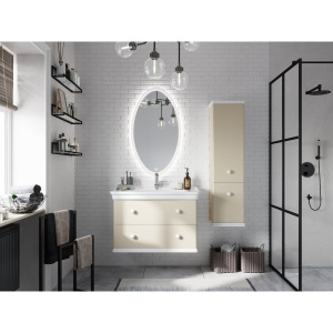 Мебель для ванной STWORKI Вестерос 85 бежевая, в стиле прованс (гарнитур. комплект)