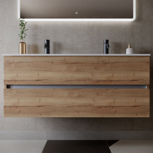 Мебель для ванной Sancos Urban 120 см двойная, дуб галифакс натуральный