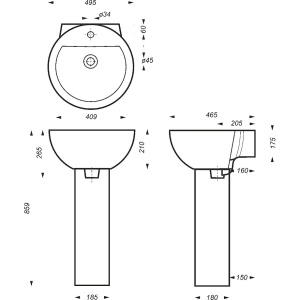 Пьедестал Sanita Luxe Art Белый S1 PD.FS/Art/N/WHT.G/S1