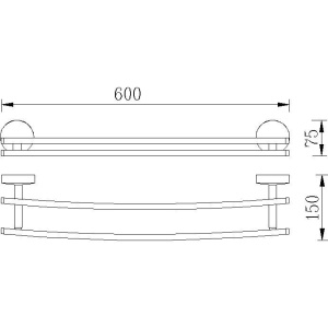 Полотенцедержатель Rush Fiji FI18532 двойной