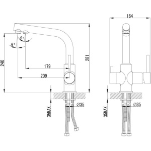 Смеситель для кухни Lemark Comfort LM3061PGS серый шелк