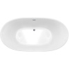 Акриловая ванна Vincea VBT-405-1700MW 170x80 см, отдельностоящая, овальная, с каркасом, со сливом-переливом, белая матовая