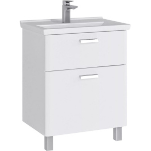 Тумба с раковиной SanStar Gretta 60 напольная, белая, раковина Sanita luxe Fest 60