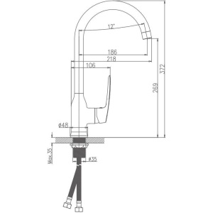 Смеситель для кухни Haiba HB183 HB70183