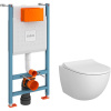 Комплект унитаз с инсталляцией и сиденьем микролифт VitrA Sento 9830B003-7211 безободковый