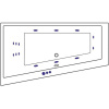 Акриловая ванна Excellent Sfera WAEX.SFL17.SMART L 170x100 см, угловая, с гидромассажем, с каркасом, со сливом-переливом, асимметричная