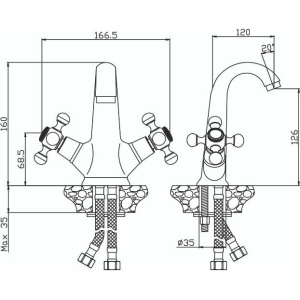 Смеситель для раковины Olive'S Girona 01100GR