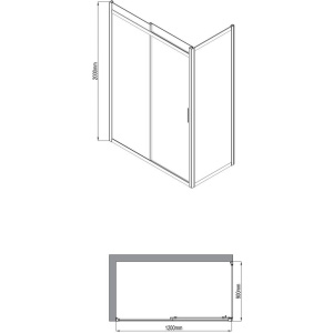 Душевой уголок Artemis Agave 110 120х90 см, хром