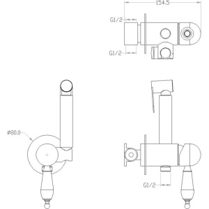 Купить Гигиенический душ Boheme Medici 434 С ВНУТРЕННЕЙ ЧАСТЬЮ, бронза в Москве с доставкой Гигиенический душ Boheme Medici 434 С ВНУТРЕННЕЙ ЧАСТЬЮ, бронза