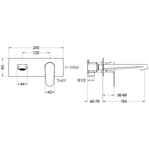 Смеситель для раковины Aquatek Оберон AQ1213MB черный