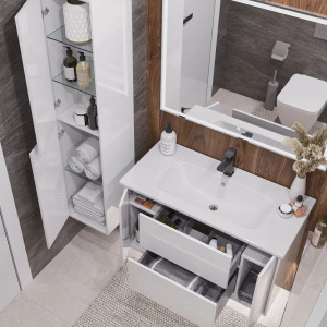 Шкаф-пенал SanStar Boston подвесной, белый