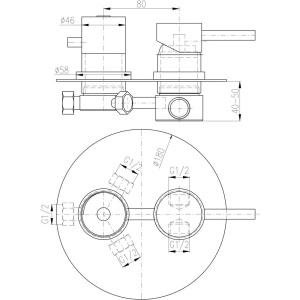 Смеситель для ванны с душем Rav Slezak Seina SE987.3 С ВНУТРЕННЕЙ ЧАСТЬЮ