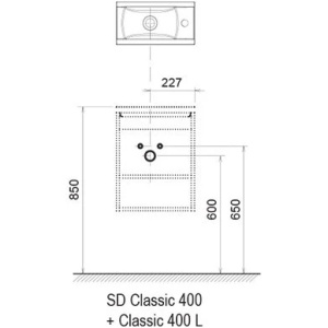 Дверца для тумбы под умывальник Ravak Classic SD 400 L (белая, левая) X000000420