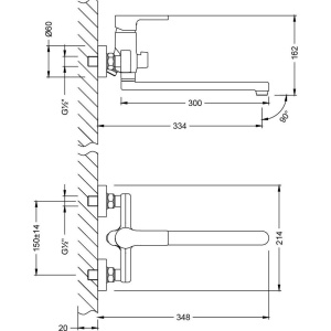 Универсальный смеситель Lemark Aura LM0651CH, хром